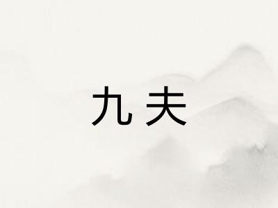 九夫