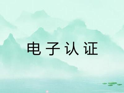 电子认证