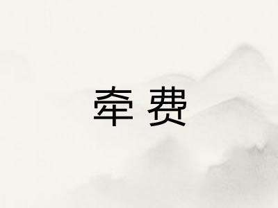 牵费