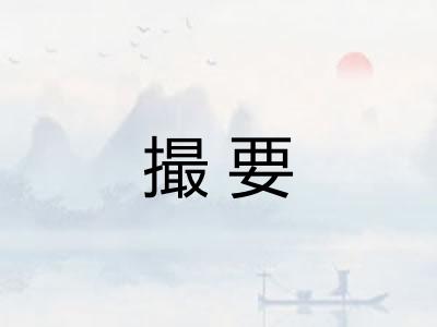 撮要