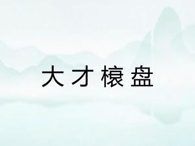 大才榱盘 大才榱盘