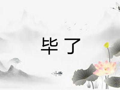 毕了