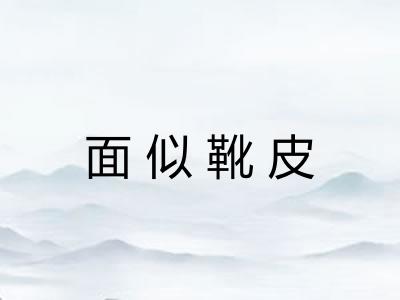 面似靴皮