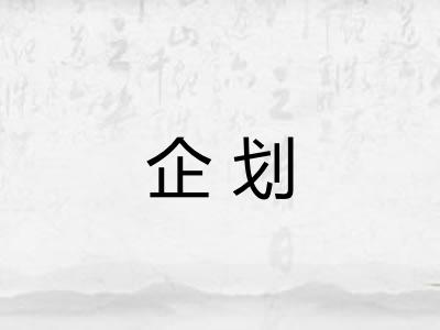 企划