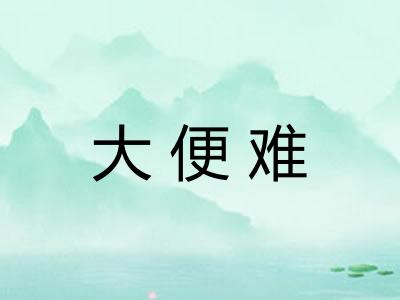大便难