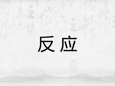 反应 反应
