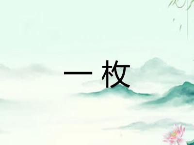 一枚 一枚