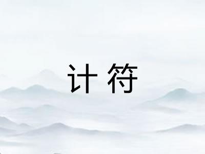 计符