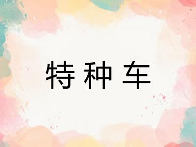特种车 特种车