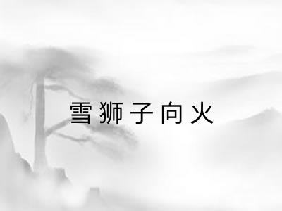 雪狮子向火