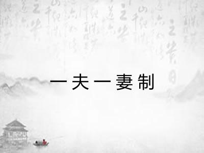 一夫一妻制