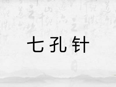 七孔针 七孔针