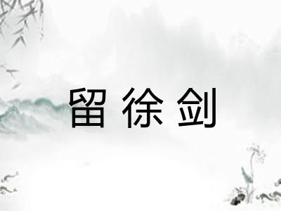 留徐剑