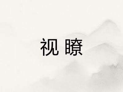 视瞭