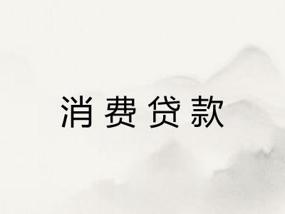 消费贷款 消费贷款