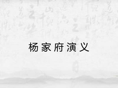 杨家府演义