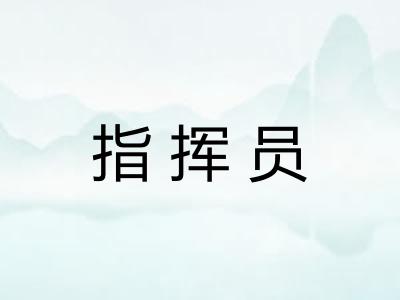 指挥员 指挥员