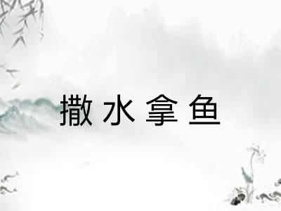 撒水拿鱼