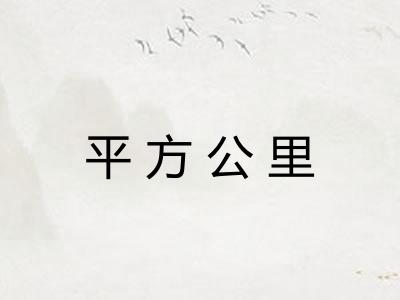 平方公里