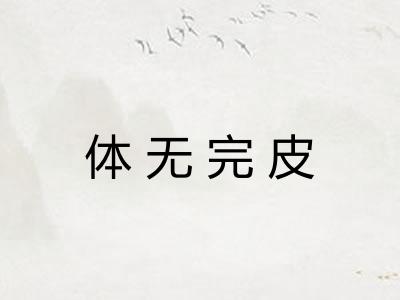 体无完皮