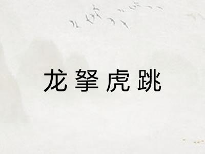 龙拏虎跳 龙拏虎跳