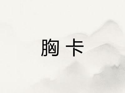 胸卡