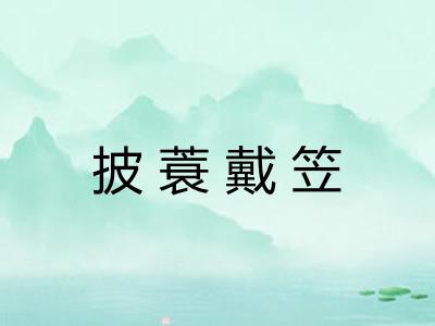 披蓑戴笠 披蓑戴笠
