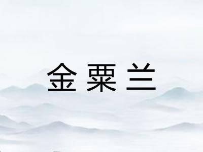 金粟兰