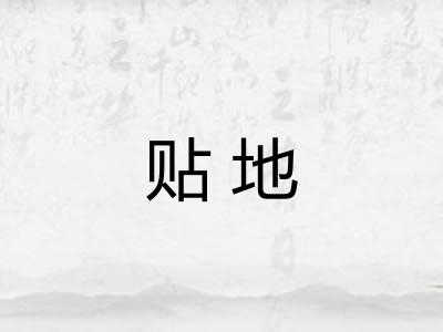 贴地