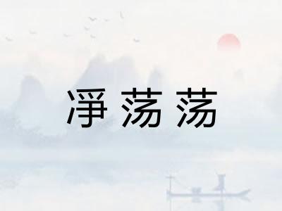 凈荡荡