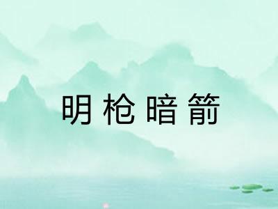 明枪暗箭