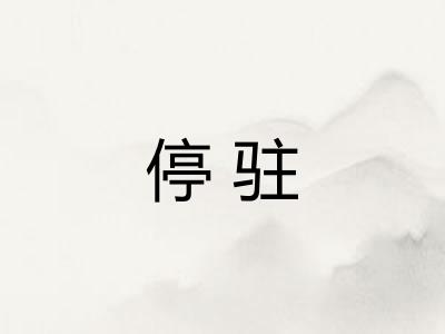 停驻