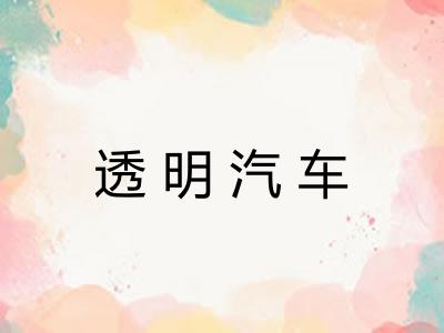 透明汽车