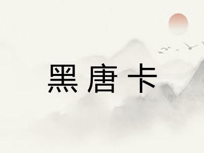 黑唐卡 黑唐卡