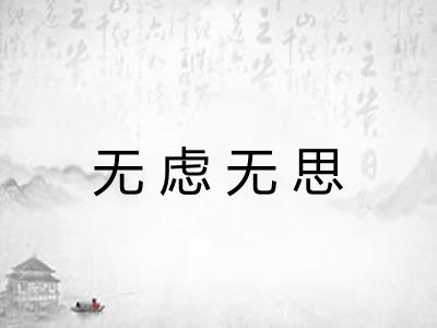 无虑无思