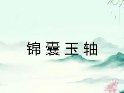 锦囊玉轴 锦囊玉轴