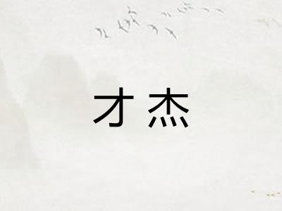 才杰