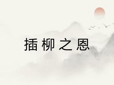 插柳之恩 插柳之恩
