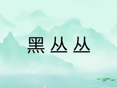 黑丛丛