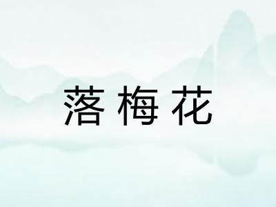 落梅花 落梅花