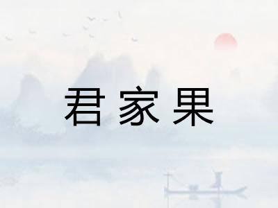 君家果