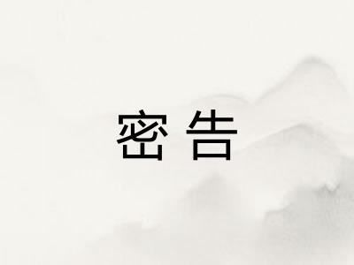 密告 密告