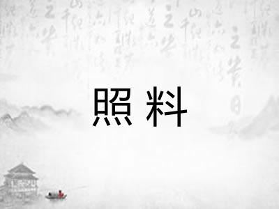 照料 照料