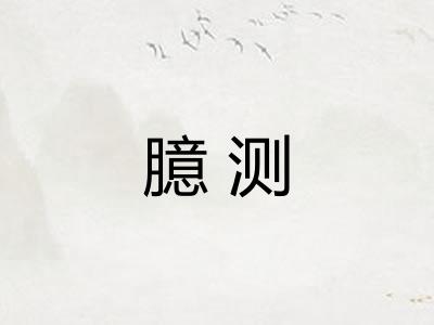 臆测