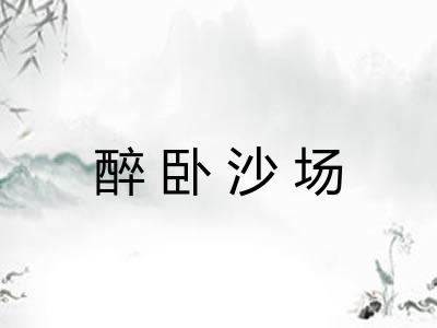醉卧沙场