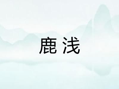 鹿浅 鹿浅
