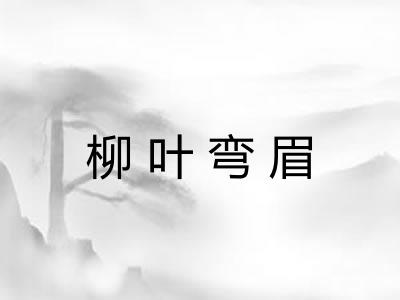 柳叶弯眉 柳叶弯眉