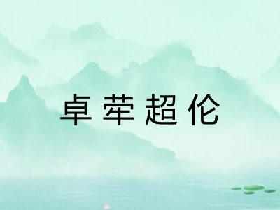 卓荦超伦