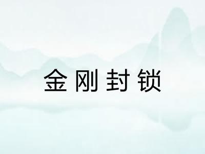 金刚封锁 金刚封锁