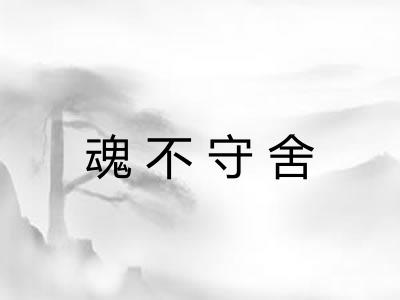 魂不守舍